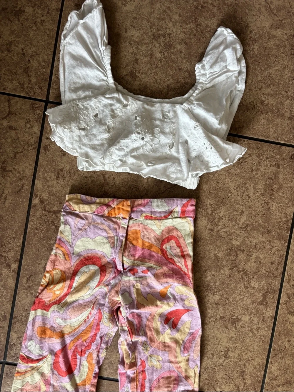 Zara Pink, Purple, Orange Floral Print Set